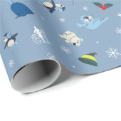 Dierenvrienden "Bye Buddy" Winterpatroon Cadeaupapier (Rol Hoek)