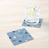 Dierenvrienden "Bye Buddy" Winterpatroon Kartonnen Onderzetters (Insitu)