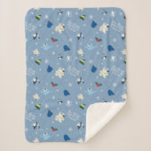 Dierenvrienden "Bye Buddy" Winterpatroon Sherpa Deken (Voorkant)