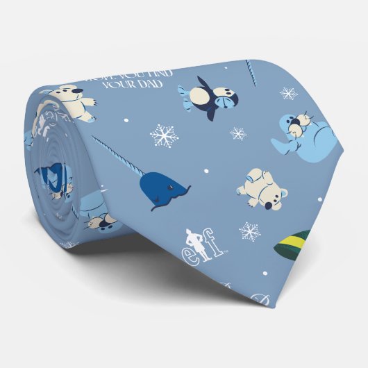 Dierenvrienden "Bye Buddy" Winterpatroon Stropdas (Opgerold)