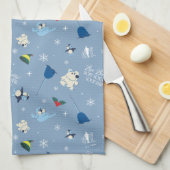 Dierenvrienden "Bye Buddy" Winterpatroon Theedoek (Quarter Fold)