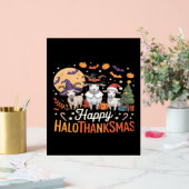 Dierenvrienden-eigenaars Happy Hallothanksmas Esse Acryl Bord (Huwelijk)