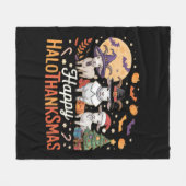 Dierenvrienden-eigenaars Happy Hallothanksmas Esse Fleece Deken (Voorkant (Horizontaal))
