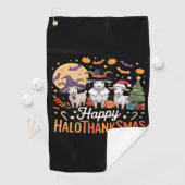 Dierenvrienden-eigenaars Happy Hallothanksmas Esse Golfhanddoek (Insitu)