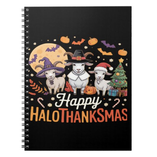 Dierenvrienden-eigenaars Happy Hallothanksmas Esse Notitieboek (Voorkant)