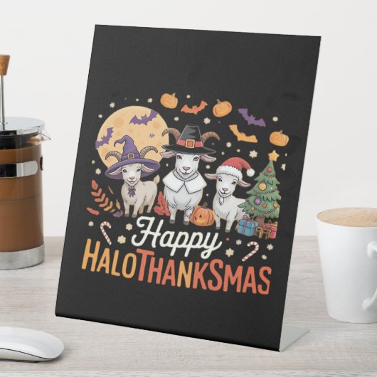 Dierenvrienden-eigenaars Happy Hallothanksmas Esse Reclamebord Met Voetstuk (Insitu)