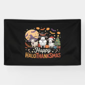 Dierenvrienden-eigenaars Happy Hallothanksmas Esse Spandoek (Horizontaal)