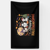 Dierenvrienden-eigenaars Happy Hallothanksmas Esse Spandoek (Verticaal)