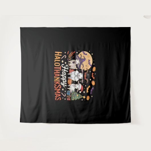 Dierenvrienden-eigenaars Happy Hallothanksmas Esse Wandkleed (Voorkant (horizontaal))