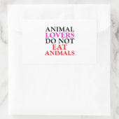 dierenvrienden eten geen dieren rechthoekige sticker (Tas)