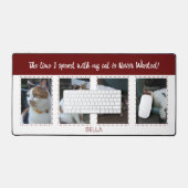 Dierenvrienden katten 4 fotonaam wit bordeaux bureaumat (Keyboard & Muis)