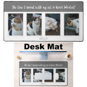 Dierenvrienden katten 4 fotonaam wit grijs bureaumat