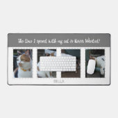 Dierenvrienden katten 4 fotonaam wit grijs bureaumat (Keyboard & Muis)