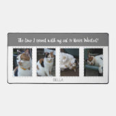 Dierenvrienden katten 4 fotonaam wit grijs bureaumat (Voorkant)