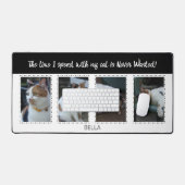 Dierenvrienden katten 4 fotonaam wit zwart bureaumat (Keyboard & Muis)