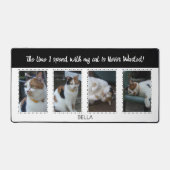 Dierenvrienden katten 4 fotonaam wit zwart bureaumat (Voorkant)