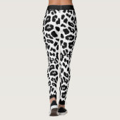 Dierenvrienden Leopard Print Black en White Leggings (Achterkant)