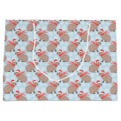 Dierenvrienden met kerstcadeaus Funny Festive Groot Cadeauzakje (Voorkant)