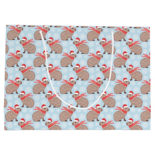 Dierenvrienden met kerstcadeaus Funny Festive Groot Cadeauzakje (Achterkant)