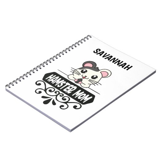 Dierenvrienden schattige hamster notitieboek (Linkerzijde)