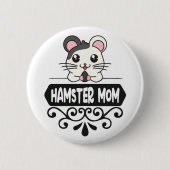 Dierenvrienden schattige hamster ronde button 5,7 cm (Voorkant)
