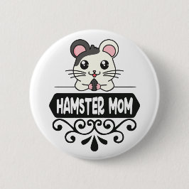 Dierenvrienden schattige hamster ronde button 5,7 cm