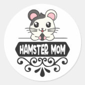 Dierenvrienden schattige hamster ronde sticker (Voorkant)