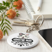 Dierenvrienden schattige hamster sleutelhanger (Zijkant)