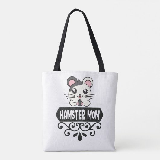 Dierenvrienden schattige hamster tote bag (Achterkant)