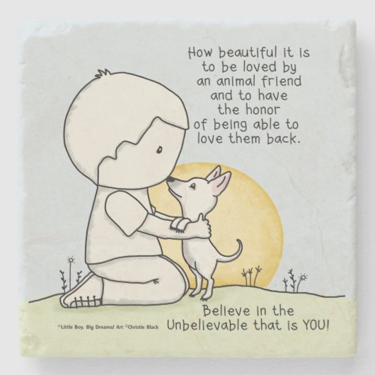 Dierenvrienden Stenen Onderzetter (Voorkant)