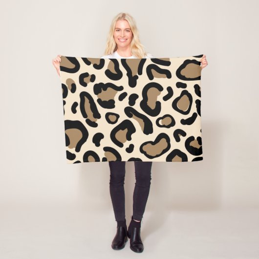 Dierenvrienden tijger kleurenpatroon fleece deken (In situ)