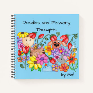 Dierenvrienden tussen de bloemen notitieboek