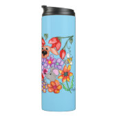 Dierenvrienden tussen de bloemen thermosbeker (Geroteerd rechts)