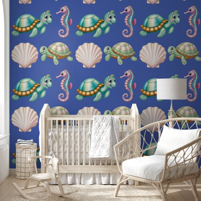 Dierenvrienden van de oceaan behang (Kinderen)