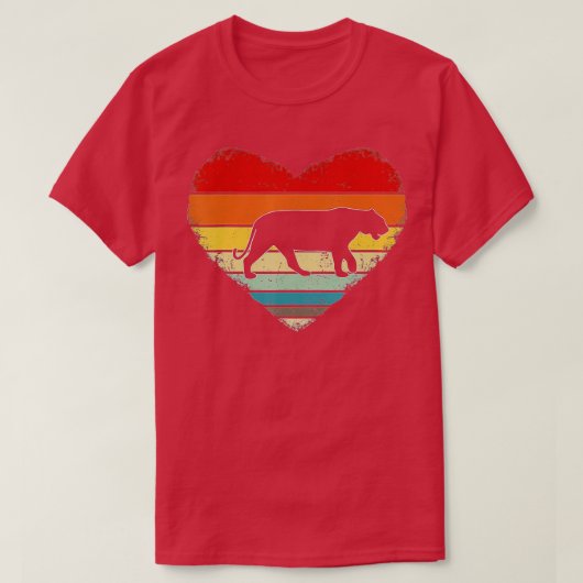  Dierenvrienden van het Hart Tiger Retro Valentijn T-shirt (Design voorkant)