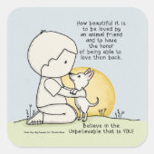 Dierenvrienden Vierkante Sticker (Voorkant)