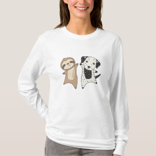 Dierenvrienden voor de toediening van Sloth Dalmat T-shirt