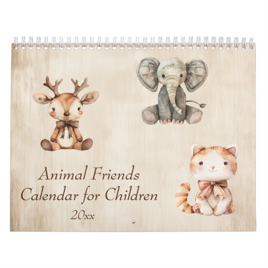 Dierenvrienden voor kinderen, Waterverf Kalender (Hoes)