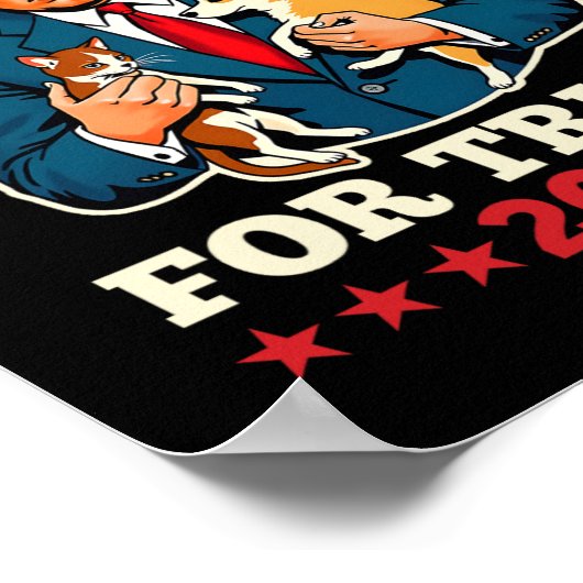 Dierenvrienden voor Trump 2024 Cat and Dog Campaig Poster (Hoek)