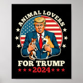 Dierenvrienden voor Trump 2024 Cat and Dog Campaig Poster (Voorkant)