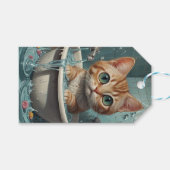 Dierenvriendjes in bad tijdens badtijd cadeaulabel (Voorkant (Horizontaal))