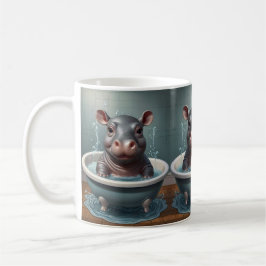 Dierenvriendjes tijdens badtijd in bad koffiemok