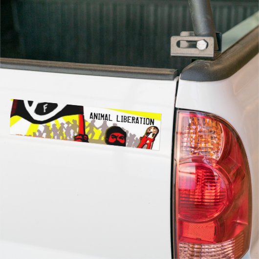 Dierenvrijheid Bumpersticker (Op Truck)