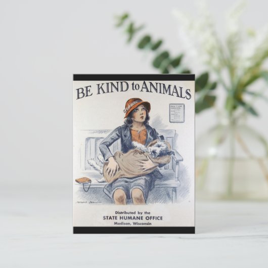  dierenwelzijn briefkaart (Staand voorkant)