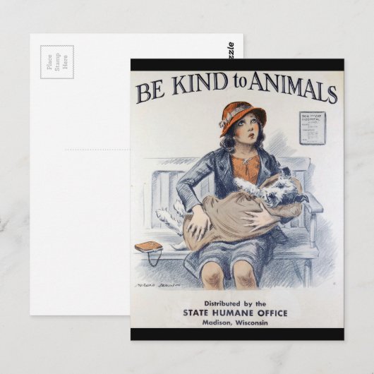 dierenwelzijn briefkaart (Voorkant / Achterkant)