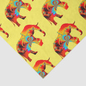 Dierenwelzijn - Elephant Silhouette Fractal 1 Tissuepapier (Detail)