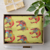 Dierenwelzijn - Elephant Silhouette Fractal 1 Tissuepapier (Geschenk)