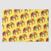 Dierenwelzijn - Elephant Silhouette Fractal 1 Tissuepapier (Voorkant)