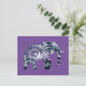 Dierenwelzijn - Elephant Silhouette Fractal 2 Briefkaart (Staand voorkant)