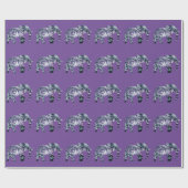 Dierenwelzijn - Elephant Silhouette Fractal 2 Cadeaupapier (Vlak)